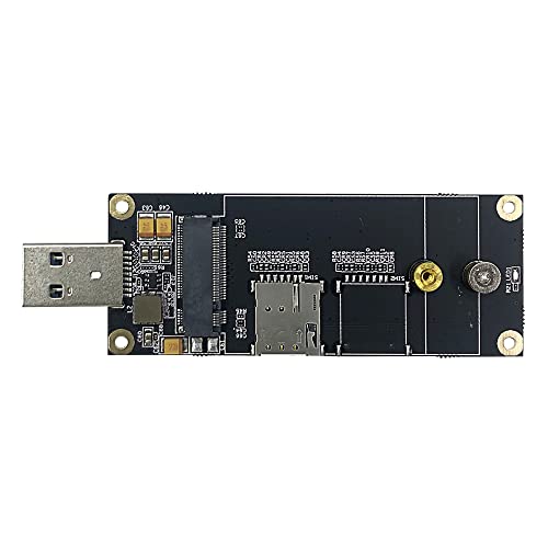 EXVIST 4G LTE Industrial M.2 (NGFF) auf USB 3.0 Adapter W/Nano-SIM-Kartenslot, funktioniert mit 4G LTE Modul wie Quectel EM05 EM06 etc. Anwendbar für M2M- und ioT-Anwendungen wie Raspberry Pi von EXVIST