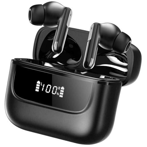 Kopfhörer Kabellos Bluetooth 5.4, In Ear Kopfhörer mit 6 ENC Noise Cancelling Mic, Digitale LED-Anzeige, 2025 Neue Earbuds HIFI Stereo, Wasserdicht, 30 Std. Spielzeit, USB-C, Ohrhörer für Arbeit von EXZHIG