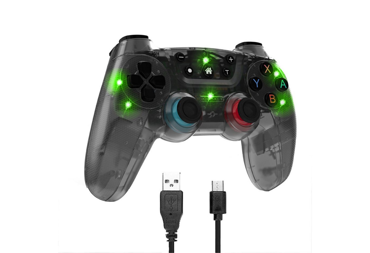 SIERGA Wireless Gamepad für Switch,Controller,Bluetooth,7-Farben-Lichteffekt Gamepad (Vibrierendes Gyroskop) von SIERGA