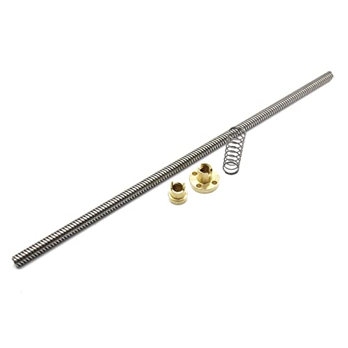 WEIHJPR T8 Blei 2/4/8 mm Leitspindel mit spielfreier Mutter Teilung 2 mm Außendurchmesser 8 mm 100 1000 mm T-Typ Schrittmotor Trapezoid(Lead 2mm,150mm) von EYYNATT