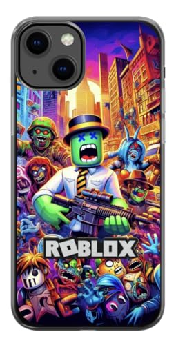 EZB Ro-blox Schutzhülle für iPhone 12, flexible, stoßdämpfende Kanten, bunte, einzigartige Pop-Art-Handyhülle, Ro-blox Horror (iPhone 12), mehrfarbig von EZB