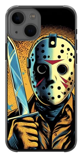 EZB Schutzhülle für iPhone 12 Pro (Jason Voorhees) mit Horror-Thema, flexible, stoßdämpfende Kanten, einzigartige Pop-Art-Hartschale, Schwarz von EZB