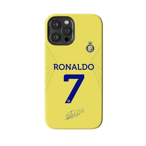 EZB Schutzhülle für iPhone 13 mit Cristiano Ronaldo-Motiv, flexibel, stoßdämpfend, coole Handyhülle, Schwarz und Weiß von EZB