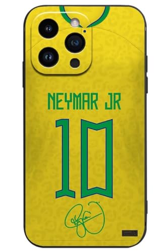 EZB Schutzhülle für iPhone mit Fußballspieler-Motiv, flexible Silikonhülle, stoßdämpfend (Neymar JR, iPhone 16 Pro Max) von EZB