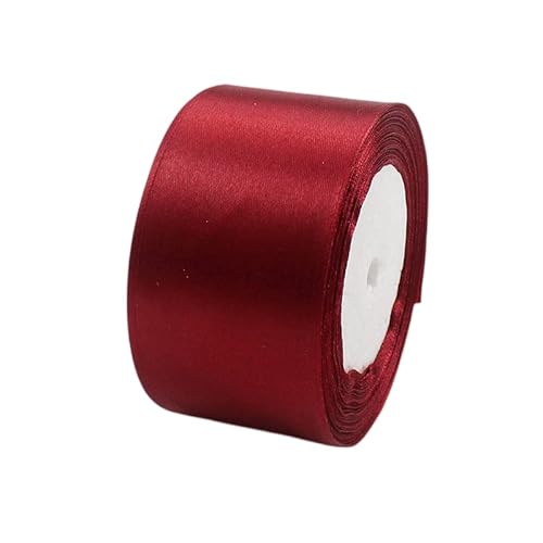 15 mm rotes Band zum Basteln von Geschenken, 23 m rotes Polyester, doppelseitiges Satinband, Geschenkband, Weihnachtsband, Geschenkverpackung, dickes Stoffband für Geschenke, Blumensträuße, Kuchen, von EZVFIRPDFZ