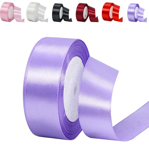 15 mm rotes Band zum Basteln von Geschenken, 23 m rotes Polyester, doppelseitiges Satinband, Geschenkband, Weihnachtsband, Geschenkverpackung, dickes Stoffband für Geschenke, Blumensträuße, Kuchen, von EZVFIRPDFZ