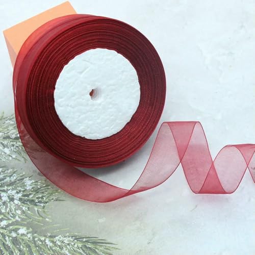 Durchsichtiges Chiffonband, Organza-Satinbänder für Geschenkverpackungen, Hochzeitsdekoration, Blumensträuße, Party-Kranz, Bastelarbeiten, 45,7 m Durchsichtiges Chiffonband, Organza-Satinbänder für Geschenkverpackungen, Hochzeitsdekoration, Blumensträuße, Party-Kranz, Bastelarbeiten, 45,7 m von EZVFIRPDFZ