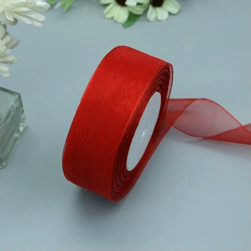 Durchsichtiges Chiffonband, Organzabänder für Geschenkverpackungen, Hochzeitsdekoration, Blumensträuße, Partykranz, Bastelarbeiten, 45,7 m Durchsichtiges Chiffonband, Organzabänder für Geschenkverpackungen, Hochzeitsdekoration, Blumensträuße, Partykranz, Bastelarbeiten, 45,7 m von EZVFIRPDFZ