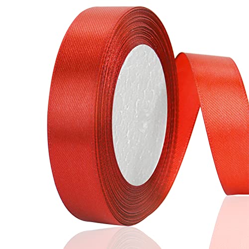 Gelbes Satinband, doppelseitig, Polyester, 20 mm x 22 m, Geschenkverpackungsband für Kuchendekoration, DIY-Nähprojekte, Party-Ballons und Haardekoration von EZVFIRPDFZ