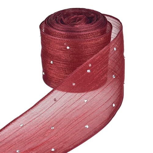 Organzaband mit Diamant-Plissee, 5 m x 4 cm, für DIY-Haarschleifen, Material, Geschenk-Box, Blumenverpackung, Kleidung, Dekoration Organzaband mit Diamant-Plissee, 5 m x 4 cm, für DIY-Haarschleifen, Material, Geschenk-Box, Blumenverpackung, Kleidung, Dekoration von EZVFIRPDFZ