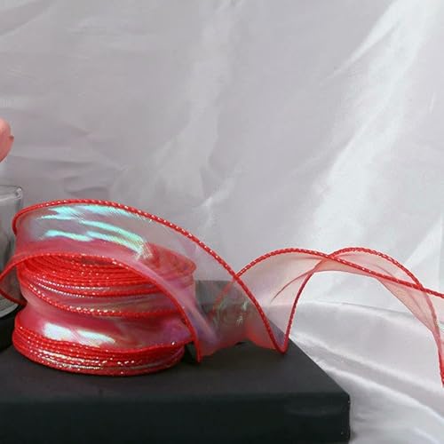 Organzaband mit Fischschwanz-Motiv, reflektierend, schillernd, gewellter Rand, für Geschenkverpackungen, DIY, Schleifen, Blumenstrauß, Voile-Schleifenbänder, 40 mm Organzaband mit Fischschwanz-Motiv, reflektierend, schillernd, gewellter Rand, für Geschenkverpackungen, DIY, Schleifen, Blumenstrauß, Voile-Schleifenbänder, 40 mm von EZVFIRPDFZ