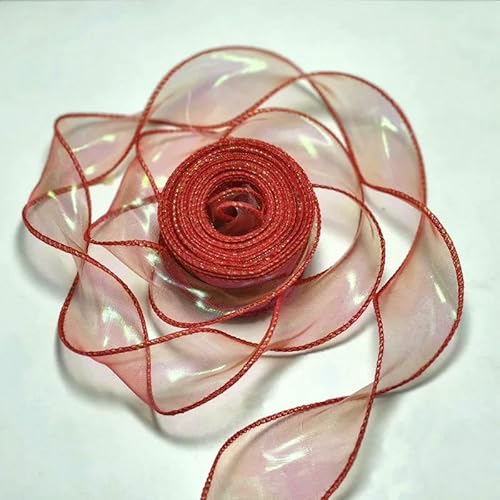 Organzaband mit Fischschwanz-Motiv, reflektierend, schillernd, gewellter Rand, für Geschenkverpackungen, DIY, Schleifen, Blumenstrauß, Voile-Schleifenbänder, 40 mm Organzaband mit Fischschwanz-Motiv, reflektierend, schillernd, gewellter Rand, für Geschenkverpackungen, DIY, Schleifen, Blumenstrauß, Voile-Schleifenbänder, 40 mm von EZVFIRPDFZ