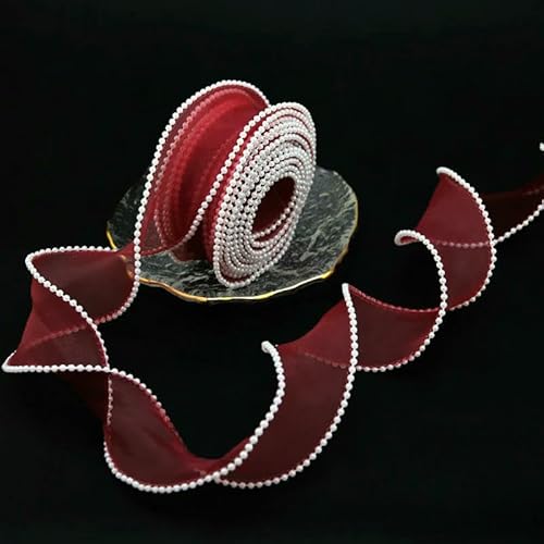 Organzaband mit Perlenrand, gewellt, Seidenspitze, für Kinder, Haarschmuck, Lolita, handgefertigt, dekorative Geschenk-Box, Hochzeit, 4 cm Organzaband mit Perlenrand, gewellt, Seidenspitze, für Kinder, Haarschmuck, Lolita, handgefertigt, dekorative Geschenk-Box, Hochzeit, 4 cm von EZVFIRPDFZ