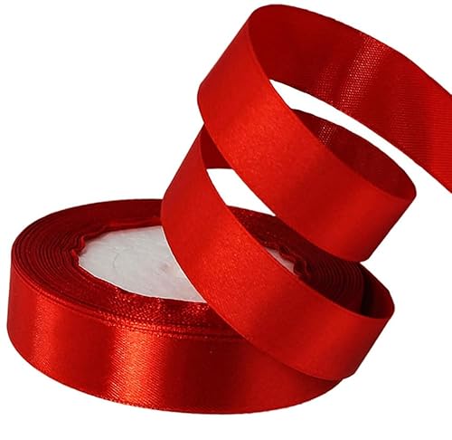 Satinband, 20 mm, 22 m, Polyesterband, verschönern Sie Ihre Bastelarbeiten und Feiern, am besten für Geschenkverpackungen, Dekorationen, Hochzeitsautoband, Bänder zum Basteln von EZVFIRPDFZ