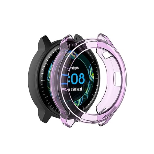 EZZON TPU-Schutzhülle für Garmin Vivoactive 3 Music Samrt Watch Silikon Schutzhülle Uhrengehäuse (Farbe: Lila) von EZZON