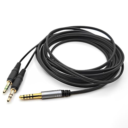 Earmax 4,4 mm auf Dual 3,5 mm Kabel, 3 m, kompatibel mit ATH-GL3 ATH-GDL3 Gaming-Kopfhörern von Earmax