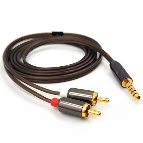 Earmax 6N OCC 2,5 mm 4,4 mm 3,5 mm auf 2 RCA symmetrisches Kabel, 1,5 m, kompatibel mit Telefon, PC, TV, Audio-Player, Leistungsverstärker von Earmax