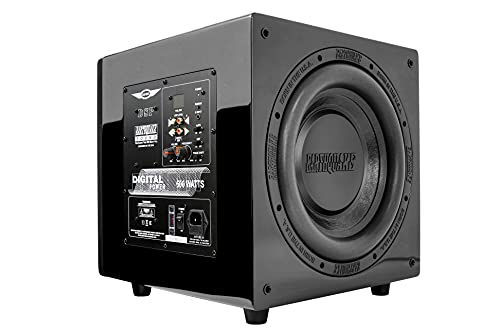 Earthquake Sound MiniMe-DSP-P10 Aktiver 10-Zoll-Subwoofer mit DSP und Passive Radiator, Klavier Schwarz, Black von Earthquake Sound