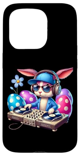 DJ Bunny Easter Beats Kopfhörer Fun Hülle für iPhone 15 Pro von Easter Bunny DJ Beats Fun Vibes Mixer