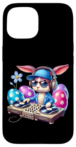 DJ Bunny Easter Beats Kopfhörer Fun Hülle für iPhone 15 von Easter Bunny DJ Beats Fun Vibes Mixer