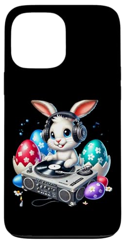 Osterhase DJ Spinning Vinyl Vibes Hülle für iPhone 13 Pro Max von Easter Bunny DJ Vibes Fun Music Eggs