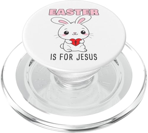 Easter is for JESUS – Cute Christian Faith Bunny Cartoon PopSockets PopGrip für MagSafe von Easter Christian Faith Blessings