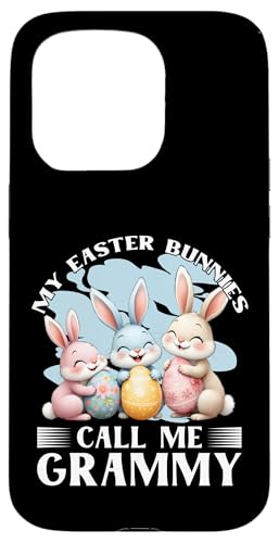 Meine Osterhasen nennen mich Grammy Grandmother Women Hülle für iPhone 15 Pro von Easter Joy Family Bunny Jesus Cross Design