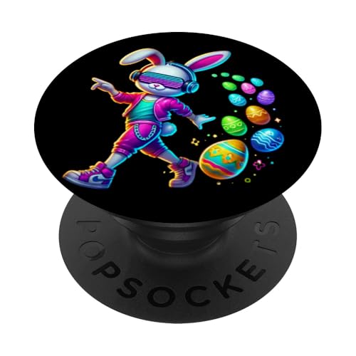 Coole Osterhasen-Kopfhörer Eggs Vibes PopSockets Klebender PopGrip von Easter Vibes Tech Bunny Fun Kids Festive