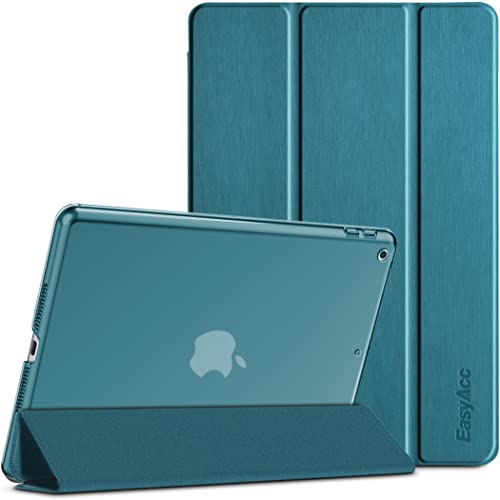 EasyAcc Hülle Kompatibel mit iPad 10.2 Zoll 9. / 8. und 7 Generation, Modell 2021 2020 2019 - Ultradünn Schutzhülle mit Transparenter Rückseite Abdeckung Cover Schutzhülle Case (Pfauenblau) von EasyAcc