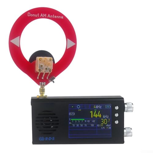 TEF6686 Tragbares Digitalradio FM Stereo/SW/MW/LW Vollband-Multiband-Radio-Lautsprecher mit LCD-Display mit runder D-Antenne (blau + rot) von EasyByMall