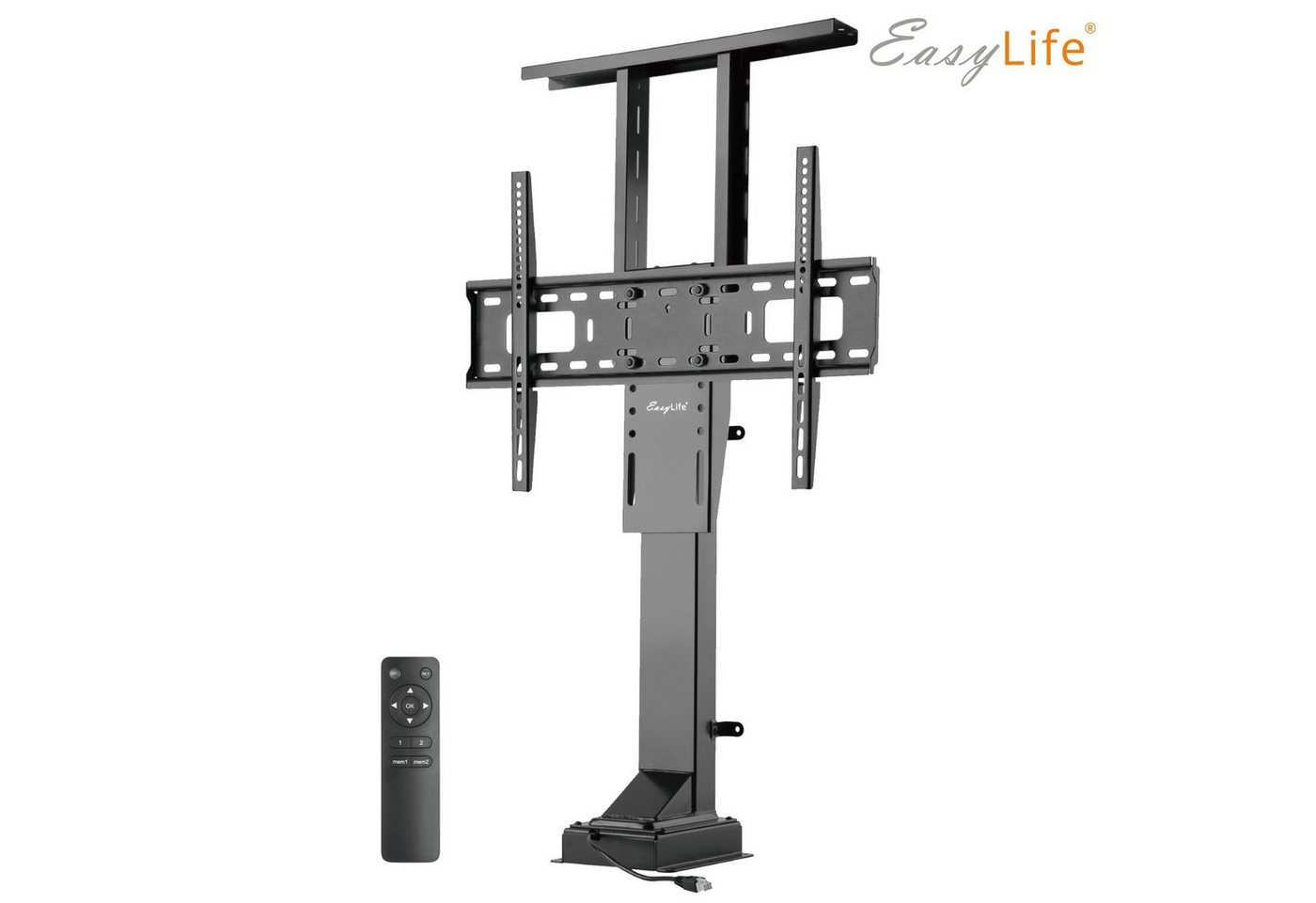 EasyLife TV Lift/Bodenständer mit Fernbedienung, 37-65", VESA 600x400 (schwarz) TV-Ständer, (bis 65 Zoll, elektrische Steuerung) von EasyLife