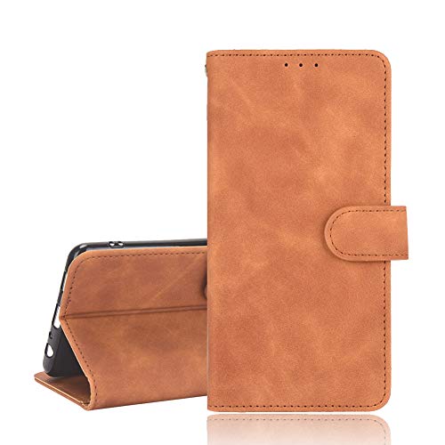 EasyShow Handyhülle für iPhone 16e Hülle PU Leder Brieftasche Case mit Stand Funktion und Magnetisch Schnalle Flip Brieftasche Etui lederhülle Kompatibel mit iPhone 16e-Braun von EasyShow