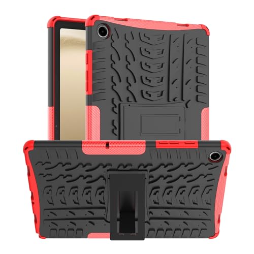 EasyShow Hülle Rugged Armor für Samsung Galaxy Tab A9+ Handyhülle Stoßfest und Kratzfeste mit Ständerfunktion Rückseite Schutzhülle für Samsung Galaxy Tab A9+-Rot von EasyShow