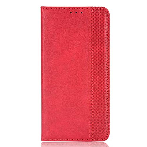 EasyShow Schutzhülle für Realme 14 Pro+ 5G Hülle, Realme 14 Pro+ 5G Schutzhülle Handy Lederhülle PU Leder Hülle, Cover Handyhülle für Realme 14 Pro+ 5G Ledertasche-Rot von EasyShow