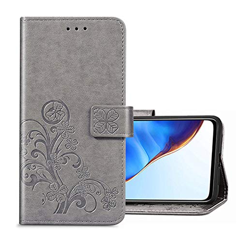 Schutzhülle für Motorola Moto S50 Hülle, PU+TPU Leder Wallet Tasche Cover, Brieftasche Case mit Stand FunktionUltra Slim Card Slot Hülle für Motorola Moto S50 (Grau) von EasyShow