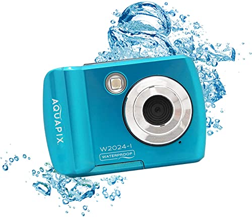 Aquapix W2024 'Splash' Unterwasserkamera, Wasserfest bis 3m, 2.4" Display, Auflösung bis 16 MP, 8X Digital-Zoom, 5MP Sensor, Blau von Easypix