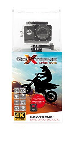 GoXtreme Enduro Black Action Kamera (4K, Real 2, 7K@30fps, FullHD bis 60fps, inkl. Fernbedienung, 2"/5cm Display, WiFi) Schwarz von Easypix