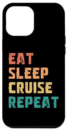Hülle für iPhone 14 Pro Max Eat Sleep Cruise Wiederhole lustige Kreuzfahrt von Eat Sleep Cruise Repeat Funny Cruise