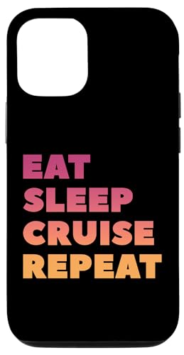 Hülle für iPhone 15 Pro Eat Sleep Cruise Wiederhole lustige Kreuzfahrt von Eat Sleep Cruise Repeat Funny Cruise