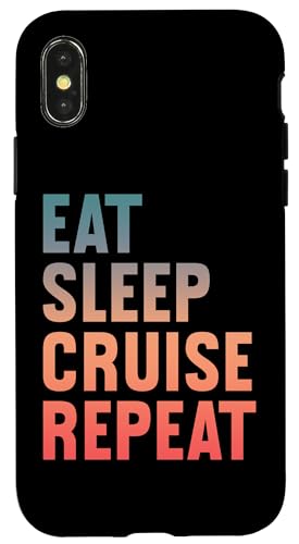 Hülle für iPhone X/XS Eat Sleep Cruise Wiederhole lustige Kreuzfahrt von Eat Sleep Cruise Repeat Funny Cruise