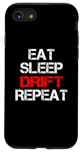 Hülle für iPhone SE (2020) / 7 / 8 Eat Sleep Drift Repeat Autorennen Street Track von Eat Sleep Drift Repeat Designs