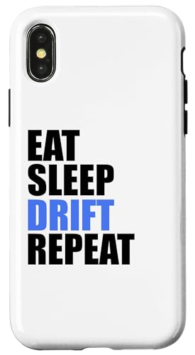 Hülle für iPhone X/XS Eat Sleep Drift Repeat Autorennen Street Track von Eat Sleep Drift Repeat Designs