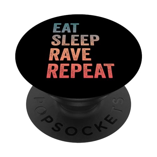 Eat Sleep Rave Wiederhole Vintage Rave PopSockets mit austauschbarem PopGrip von Eat Sleep Rave Repeat Vintage Rave