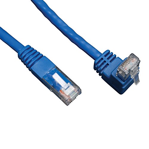 Tripp Lite Cat6 Gigabit-Patchkabel (RJ45, rechtwinklig, bis auf RJ45 m), Blau, 0,9 m (N204-003-BL-UP) von Eaton