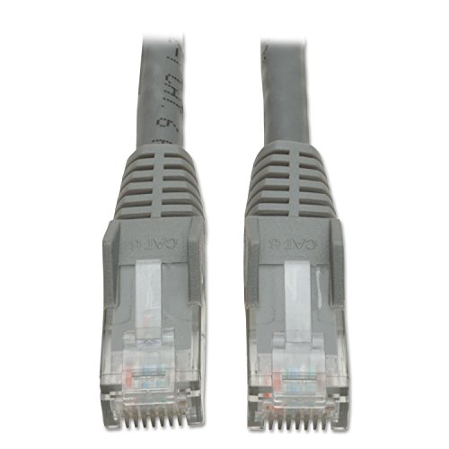 Tripp Lite N201-010-GY Cat6-Gigabit-Ethernet-Kabel (UTP) hakenlos, anvulkanisiert (RJ45 Stecker/Stecker), Grau, 3,05 m von Eaton