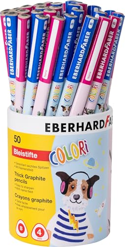 EBERHARD FABER 510555 - Schreiblernstifte Colori, Bleistifte Set mit 50 Stiften, Härtegrad B von Eberhard Faber