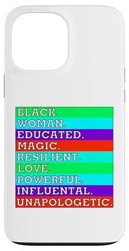 Hülle für iPhone 13 Pro Max Schwarze Frau, gebildet, magisch, widerstandsfähig, Liebe, mächtiger Regenbogen von Ebony Fuller Shopp