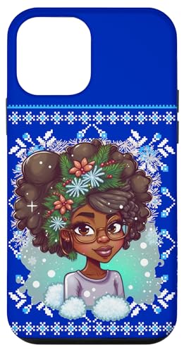 Hülle für iPhone 12 mini Frohe Weihnachten Black Girl Magic Melanin Mrs Claus Afro Love von Ebony Fuller Shoppp