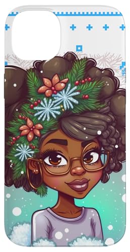 Hülle für iPhone 14 Plus Melanin Merry Christmas Pullover Schwarz Girl Magic Mrs Claus von Ebony Fuller Shoppp