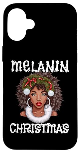 Hülle für iPhone 16 Plus Melanin Weihnachten Black Girl Magic Women Mrs Claus Afro Love von Ebony Fuller Shoppp